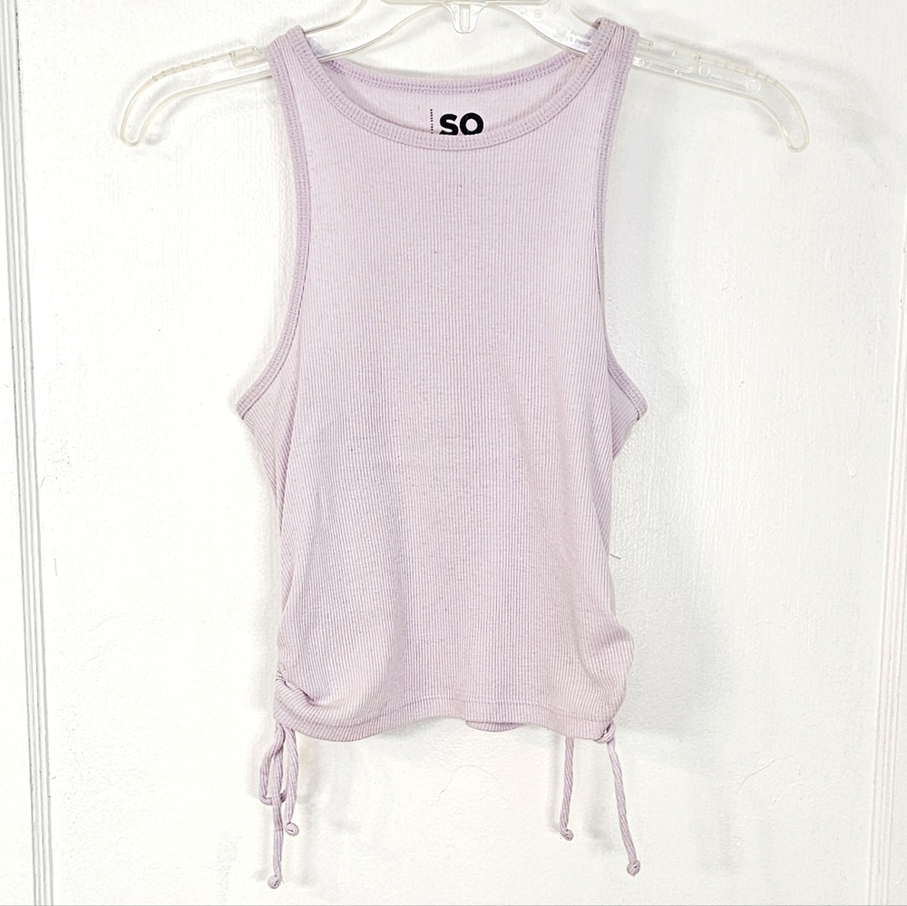 Lavender Ruched Side Top